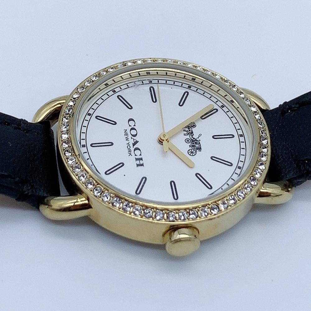 Coach Gold and Black Crystal-Accented Watch - Picture 6 of 13